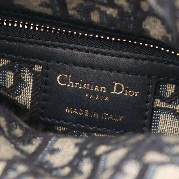 Dior Lady Dior Canvas Leather Handbag - Picture 5 of 7